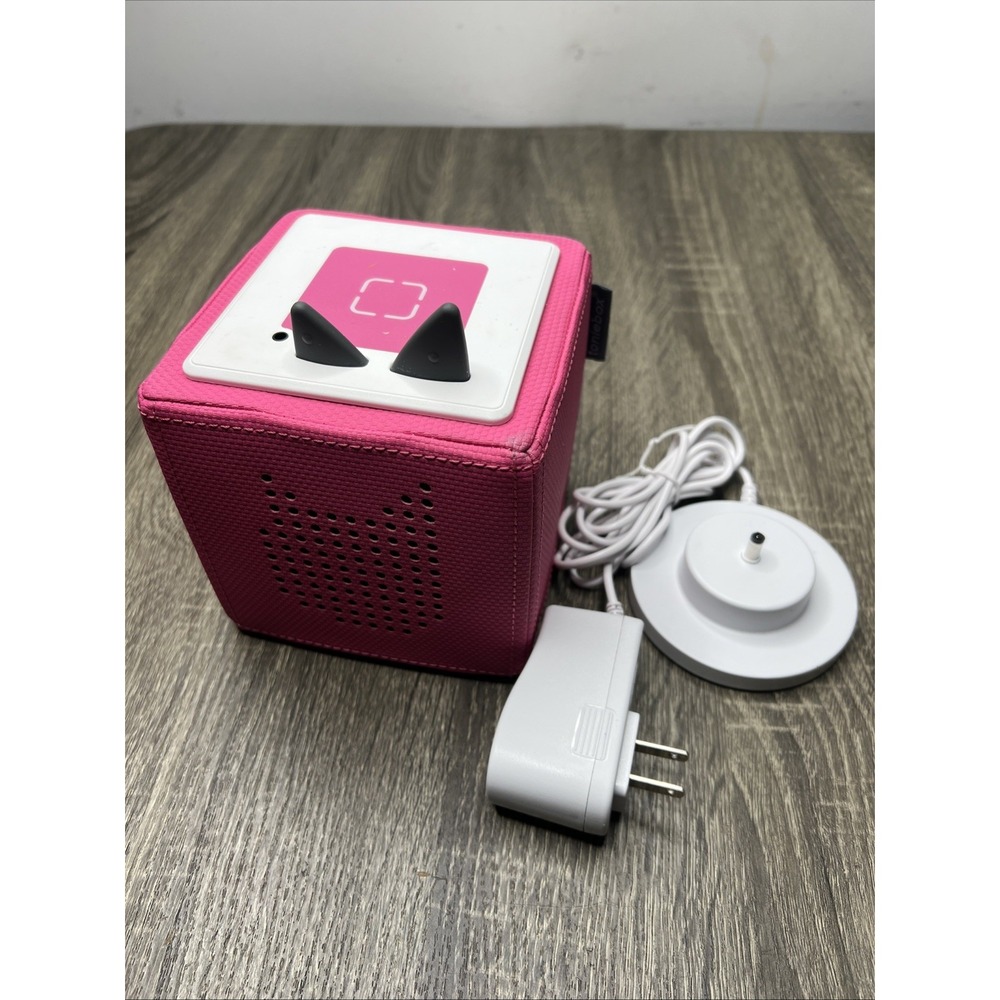 Toniebox 1 Pink Starter Kit Activity Talking Box w/ Charger Tested WORKING!